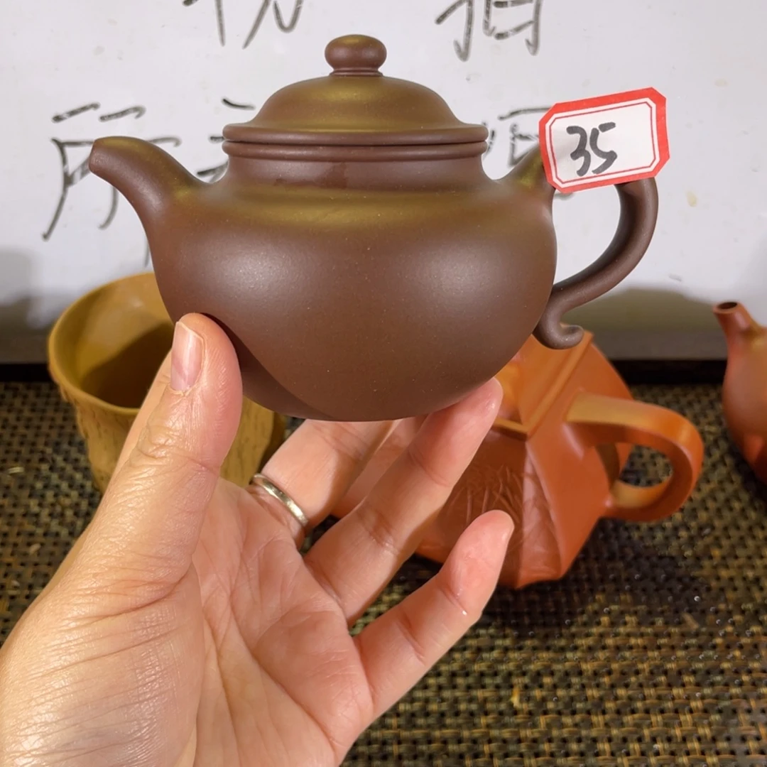 茶壶紫砂莲子紫泥