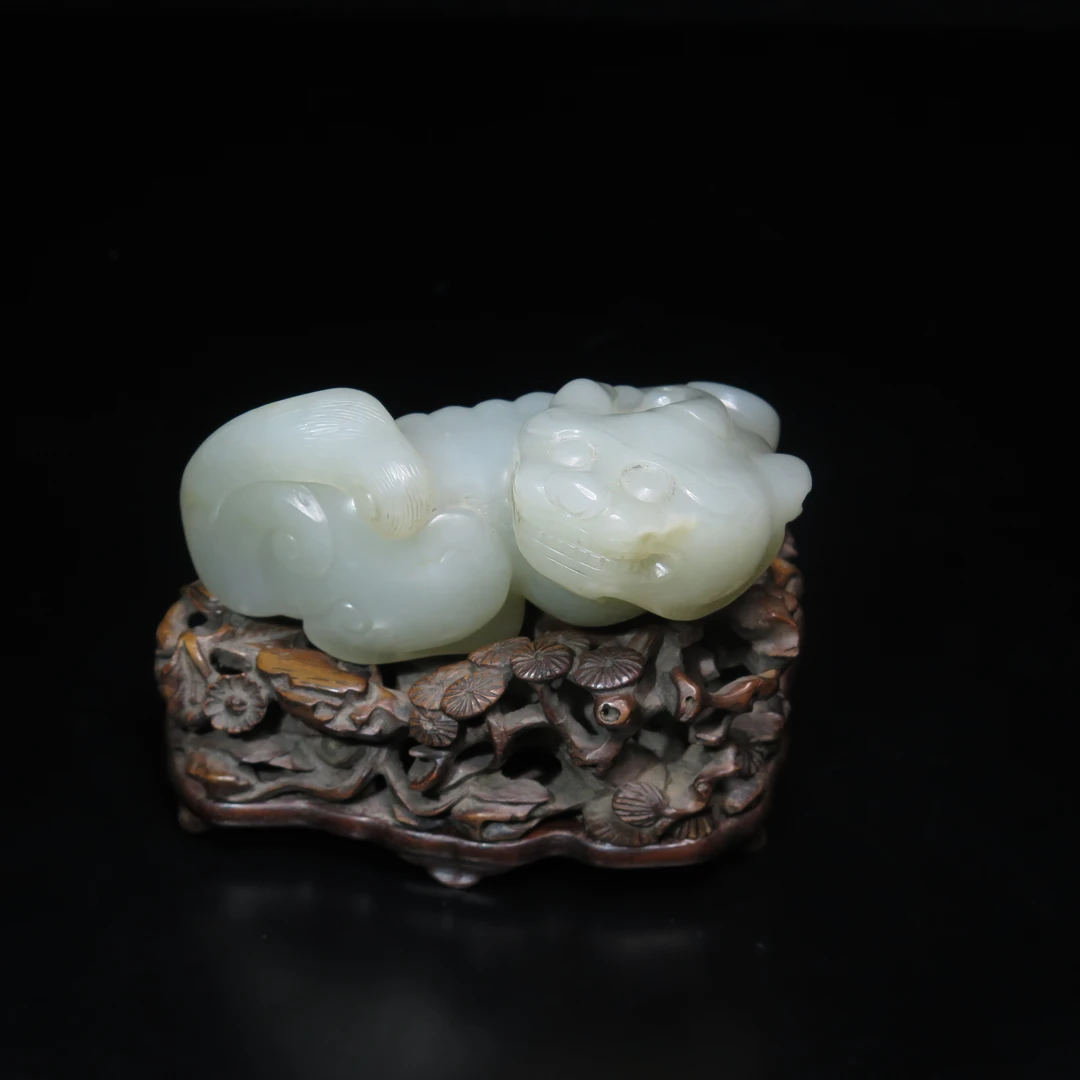 清中期玉瑞兽文房摆件/MZ524009/和田玉/民族文物