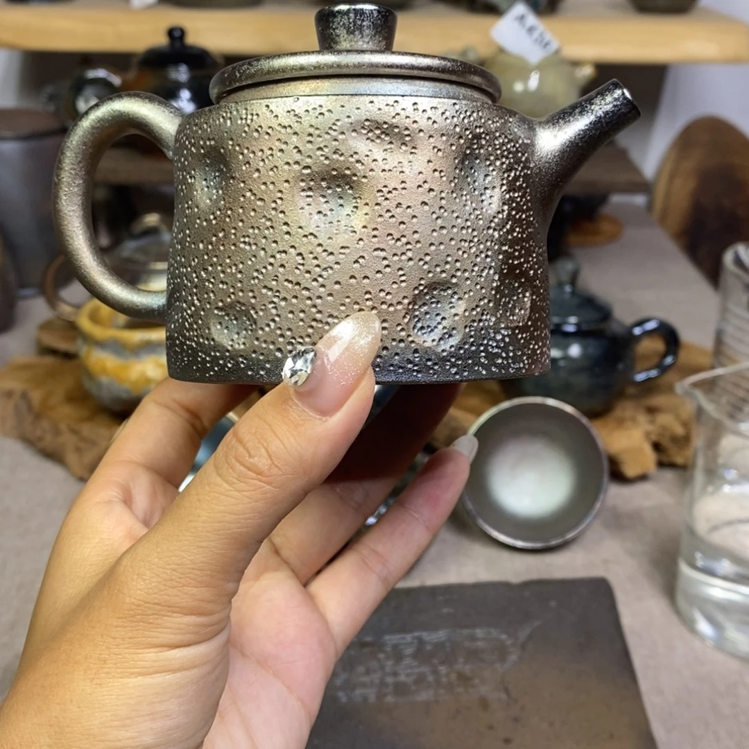 泡*建水紫陶柴烧茶壶