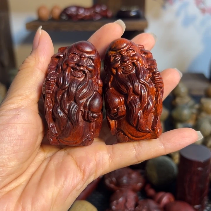 把件小叶紫檀两个一对