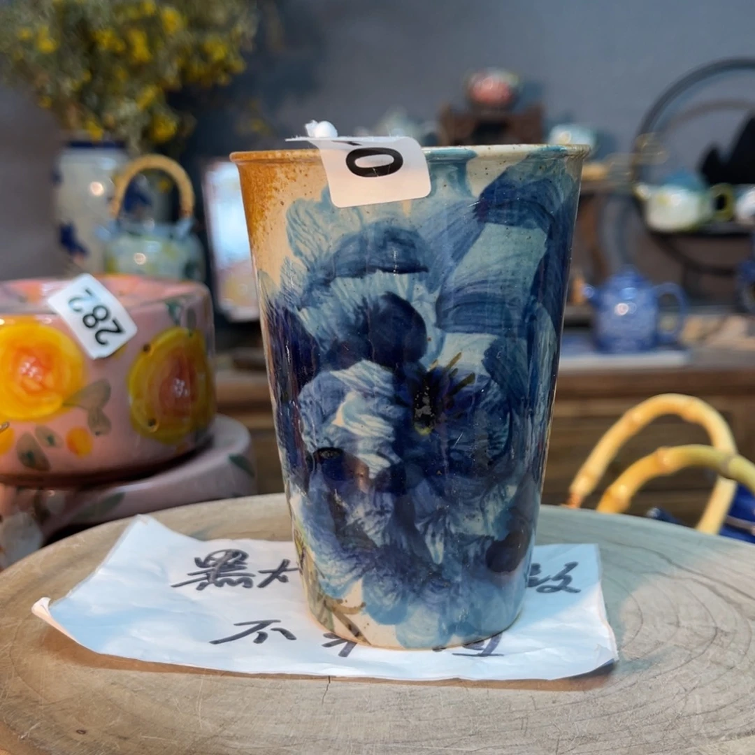 杯素浅陶瓷手工手绘