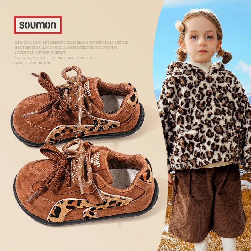 特价女童运动鞋2025新款儿童德训鞋女小童豹纹阿甘鞋软底休闲宝宝