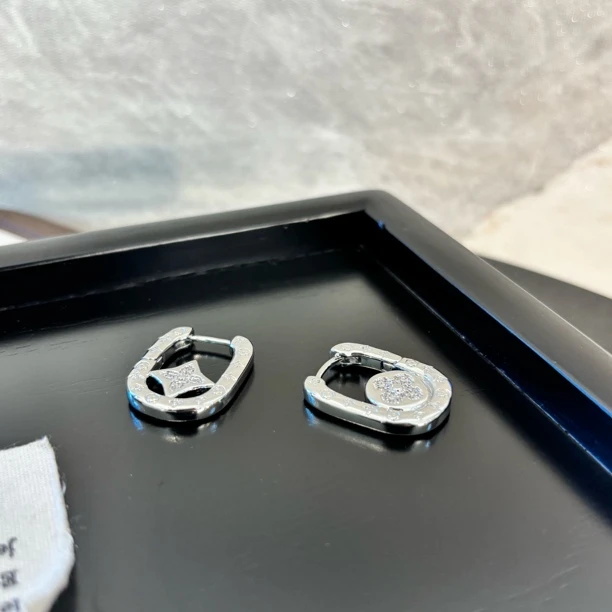 铜合金合成锆石耳饰 ab尖花圆花耳环EH3147