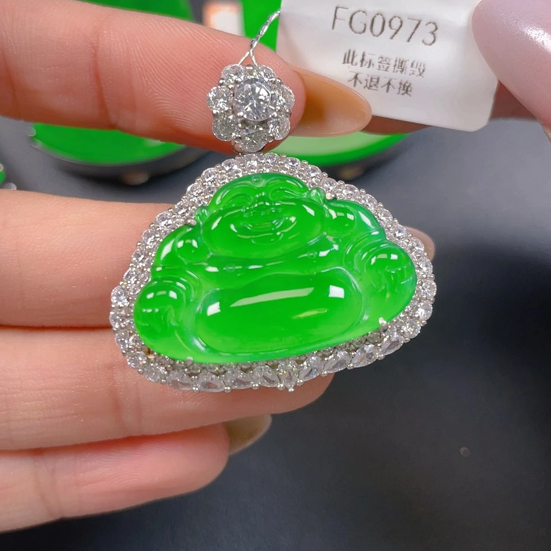 【闪购商品】颈饰银S925镶嵌翡翠翡翠