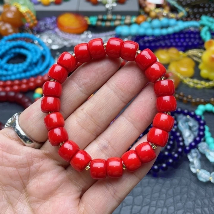 树脂制品68号红色手串