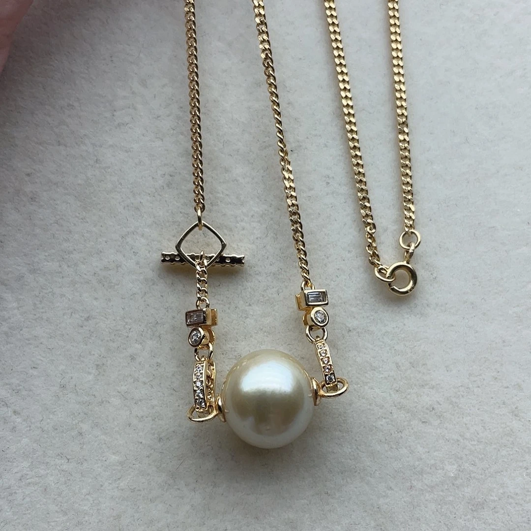 海水珍珠银S925镶嵌套链72