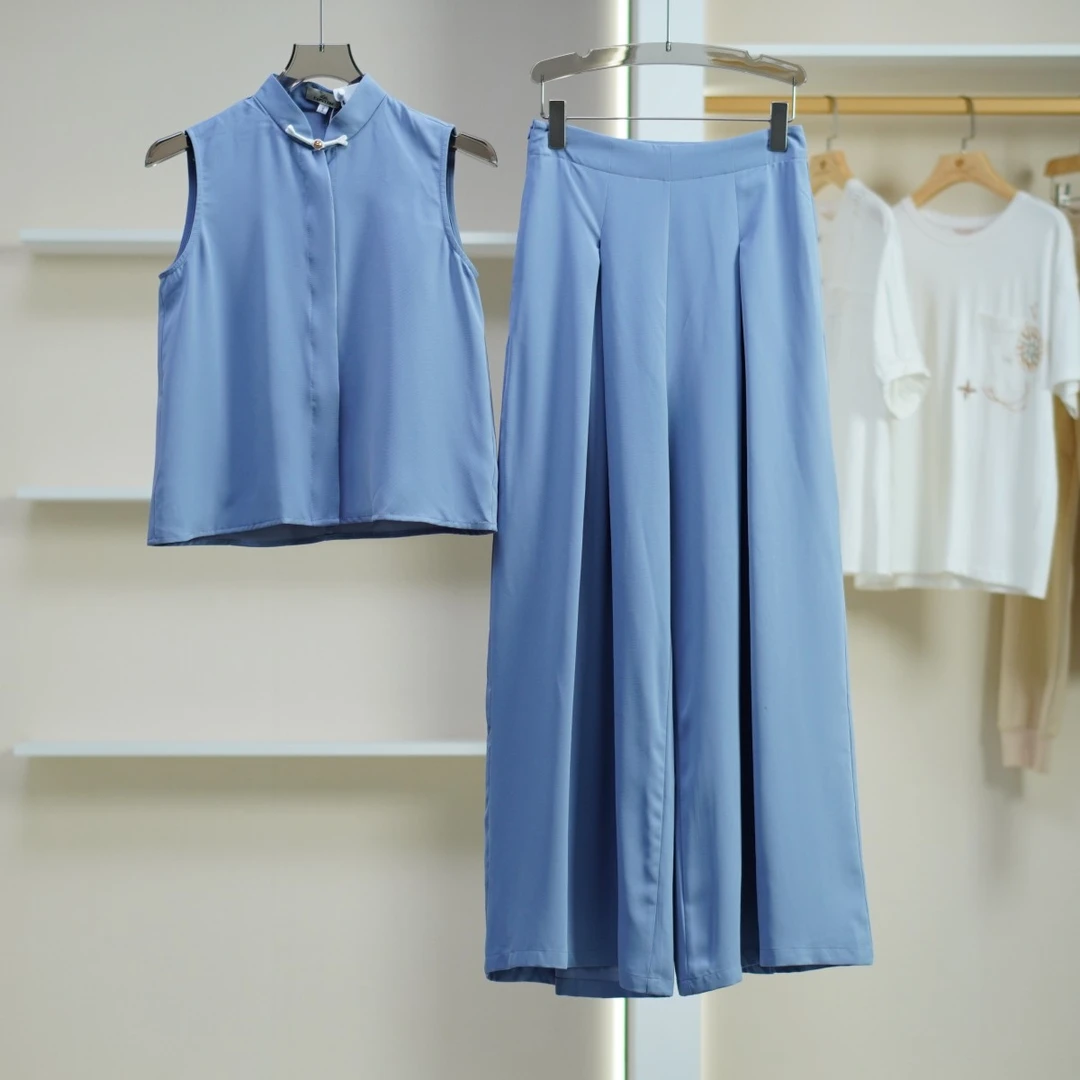 麦迪尚品【深圳原创】O-746 女装时尚休闲气质两件套装蓝色品牌 C组