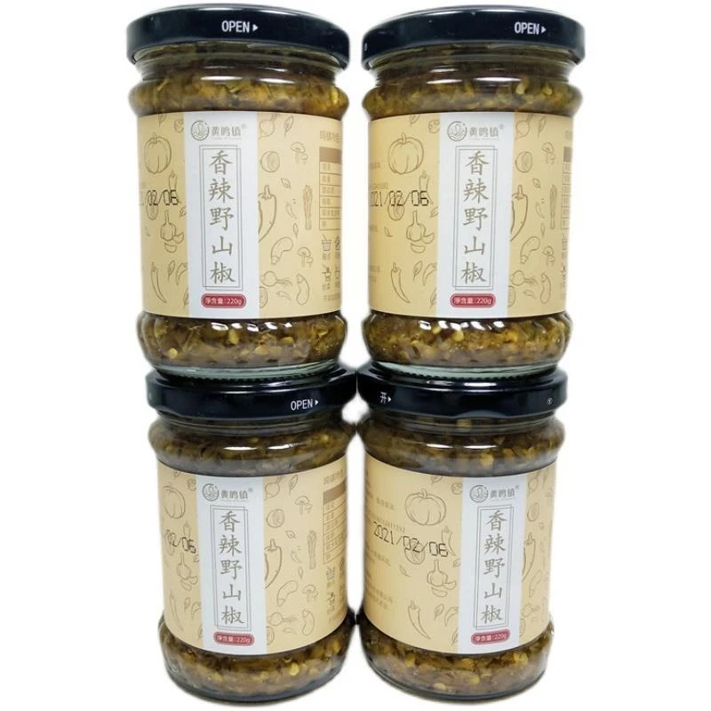 江西特产黄鸣镇香辣野山椒蒜蓉辣椒酱克瓶拌面拌饭酱