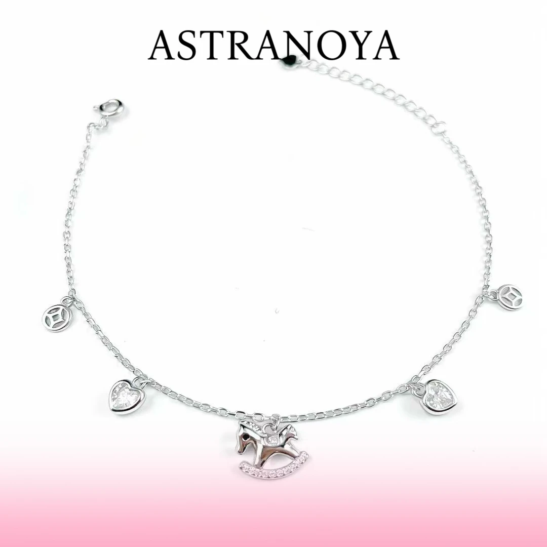 925银手链 Astra Noya 925 银手链甜美风日韩小木马百搭ins风银色