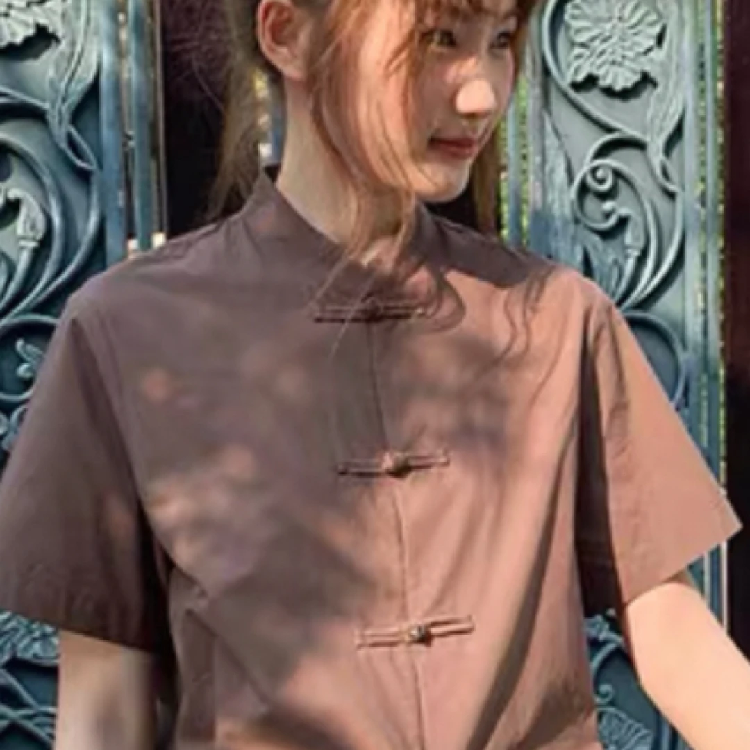 你好*卡农新中式盘扣衬衫