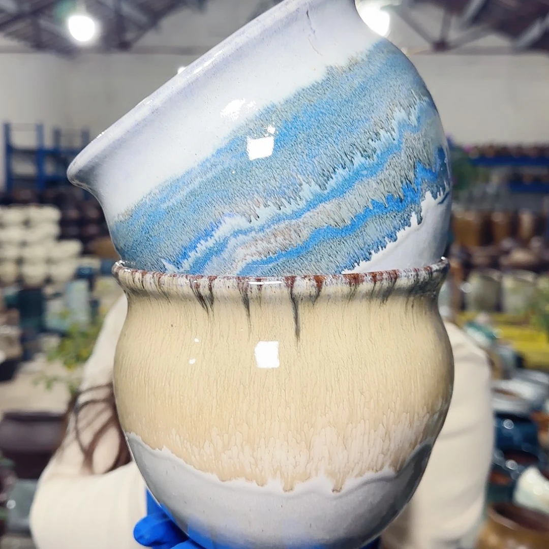 紫砂花盆高13口15