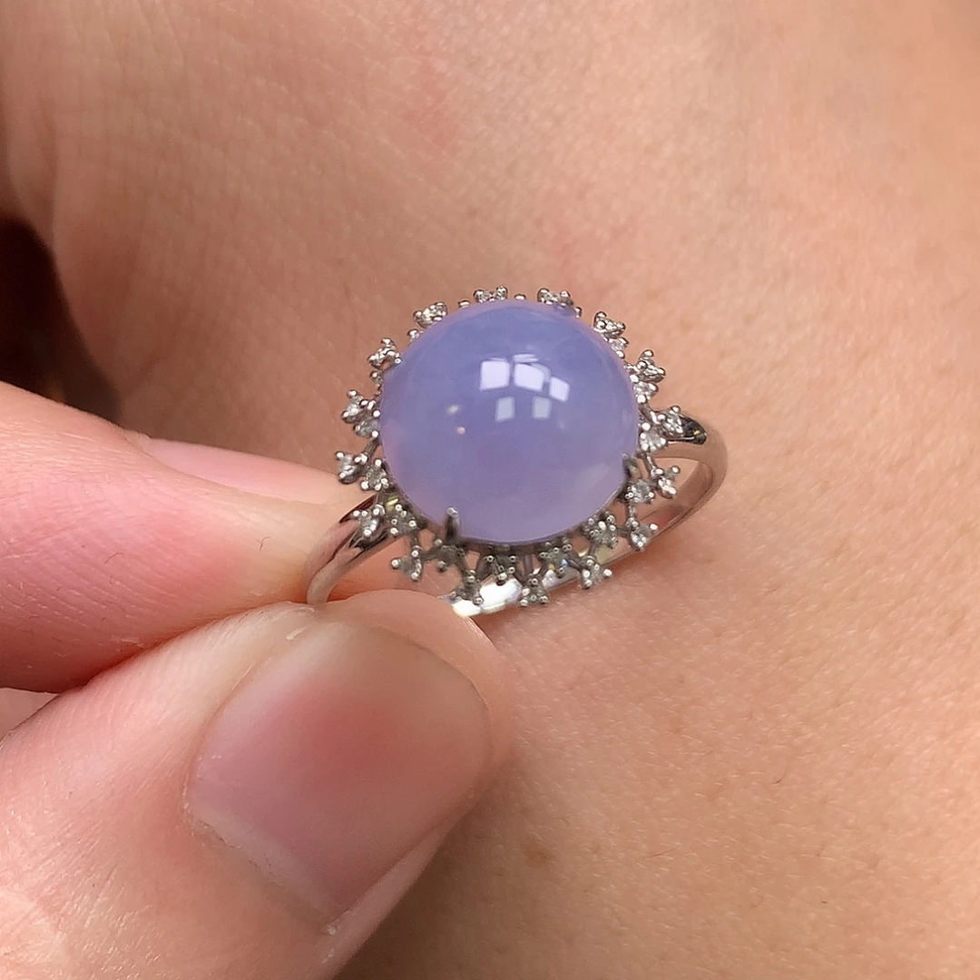 翡翠18K金镶嵌戒指