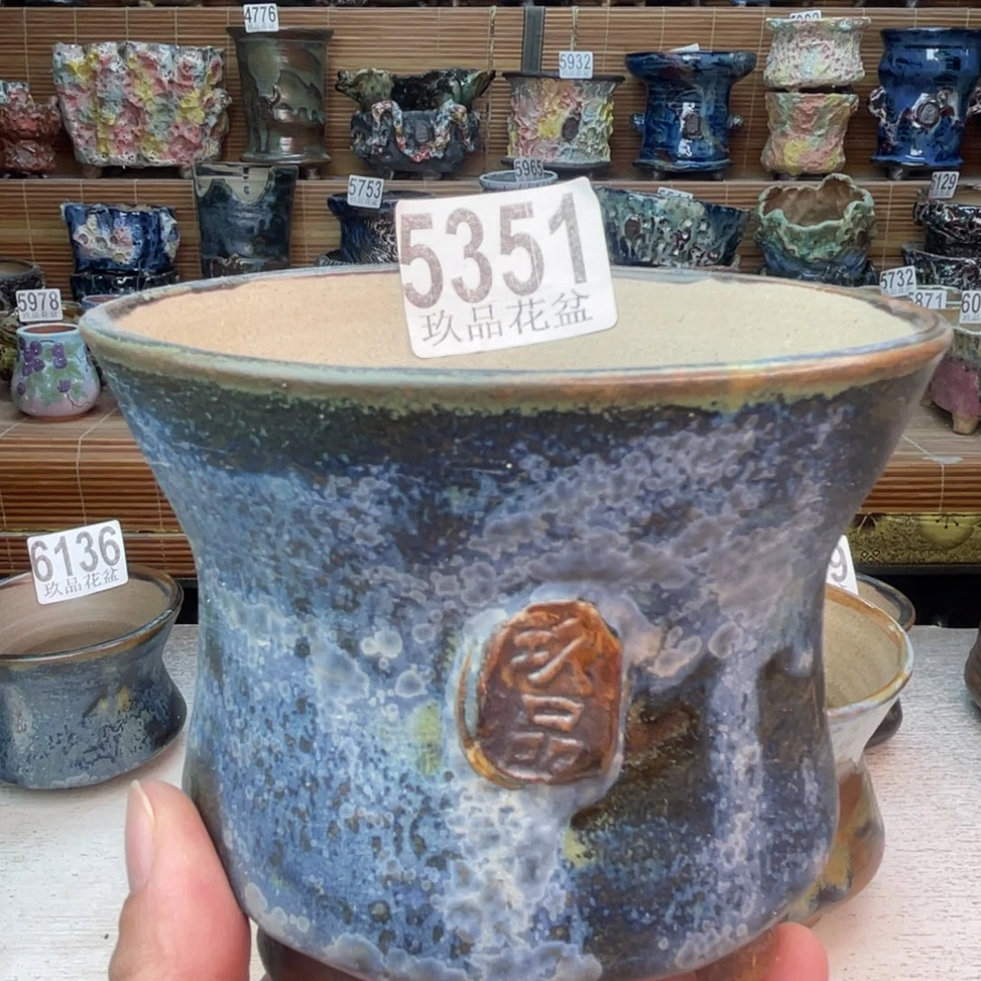 手工花盆默认瑕疵完美者勿拍