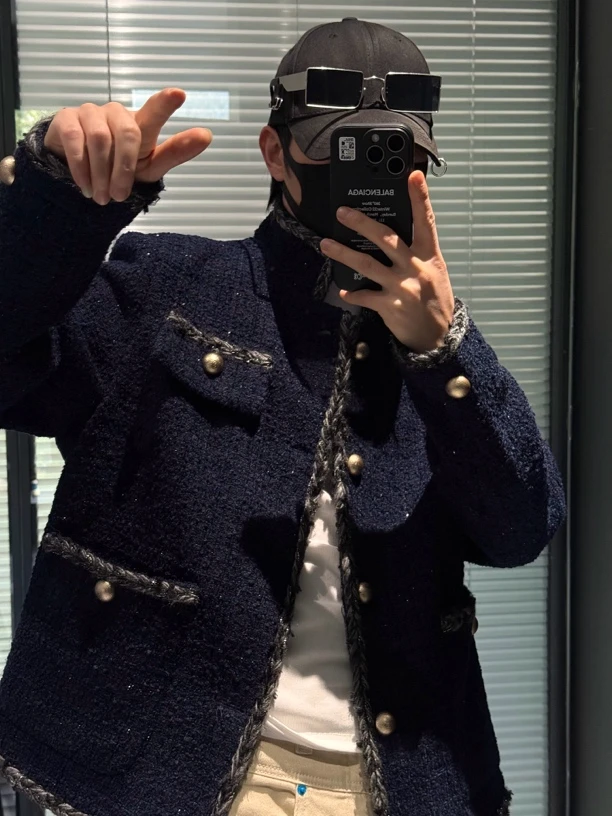 尚锋男装春季新款韩系小香风时尚休闲潮流百搭夹克外套