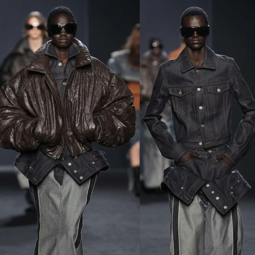 【33】2025秋冬新款老钱风黑白加厚羽绒保暖外套9953