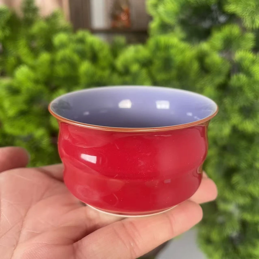 故宫红丁香紫冰心竹节杯 CC7635