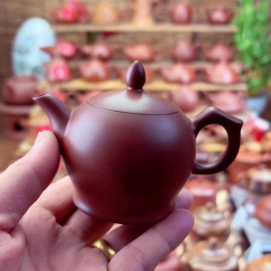 紫砂茶壶美人肩105 cc手拉