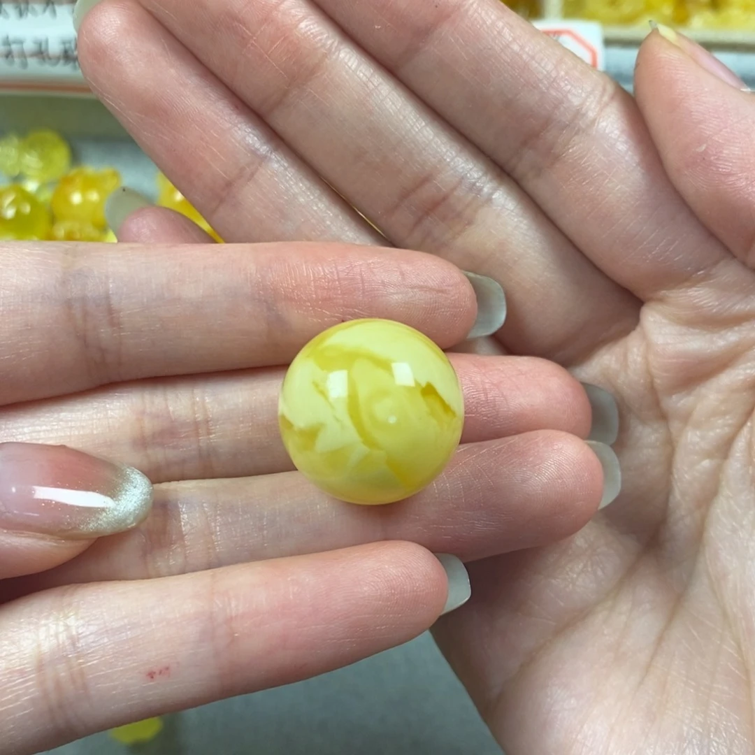 琥珀裸石未镶嵌H**X圆珠19+