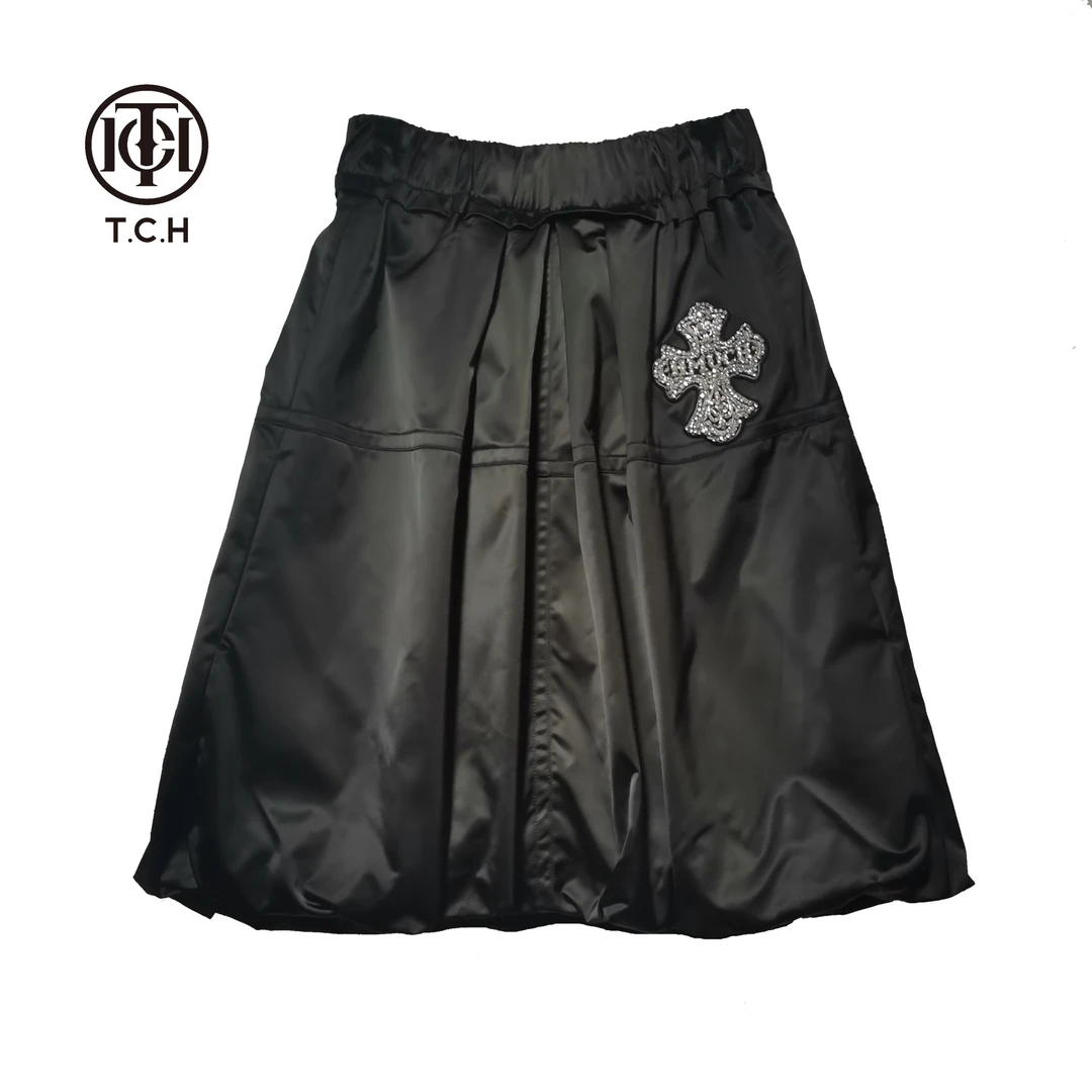 TCH-TECHNO CHILLOUT HOUSE潮牌高定手缝烫钻连衣裙 T66C30E6211