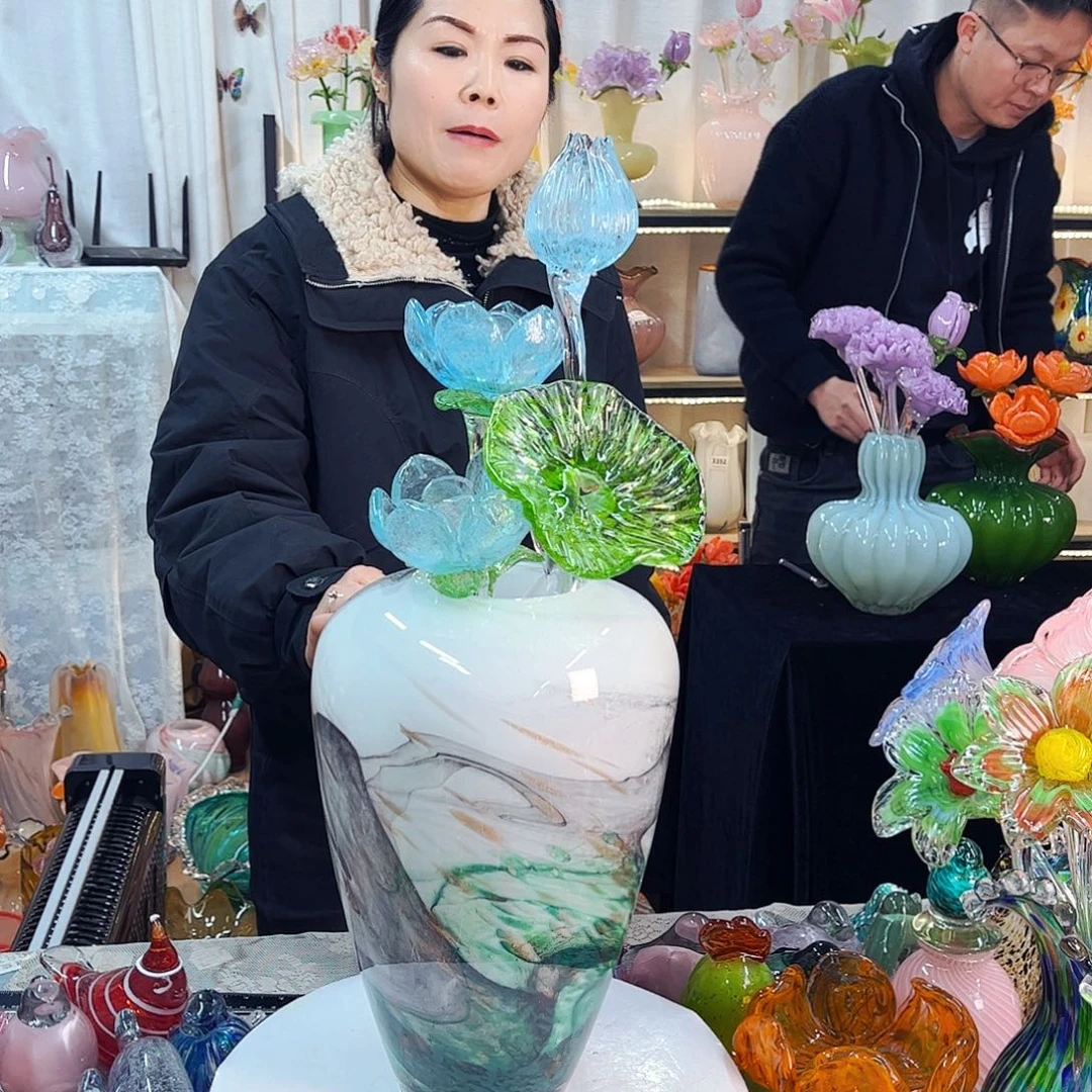 4花1瓶 新年琉璃工艺品福利