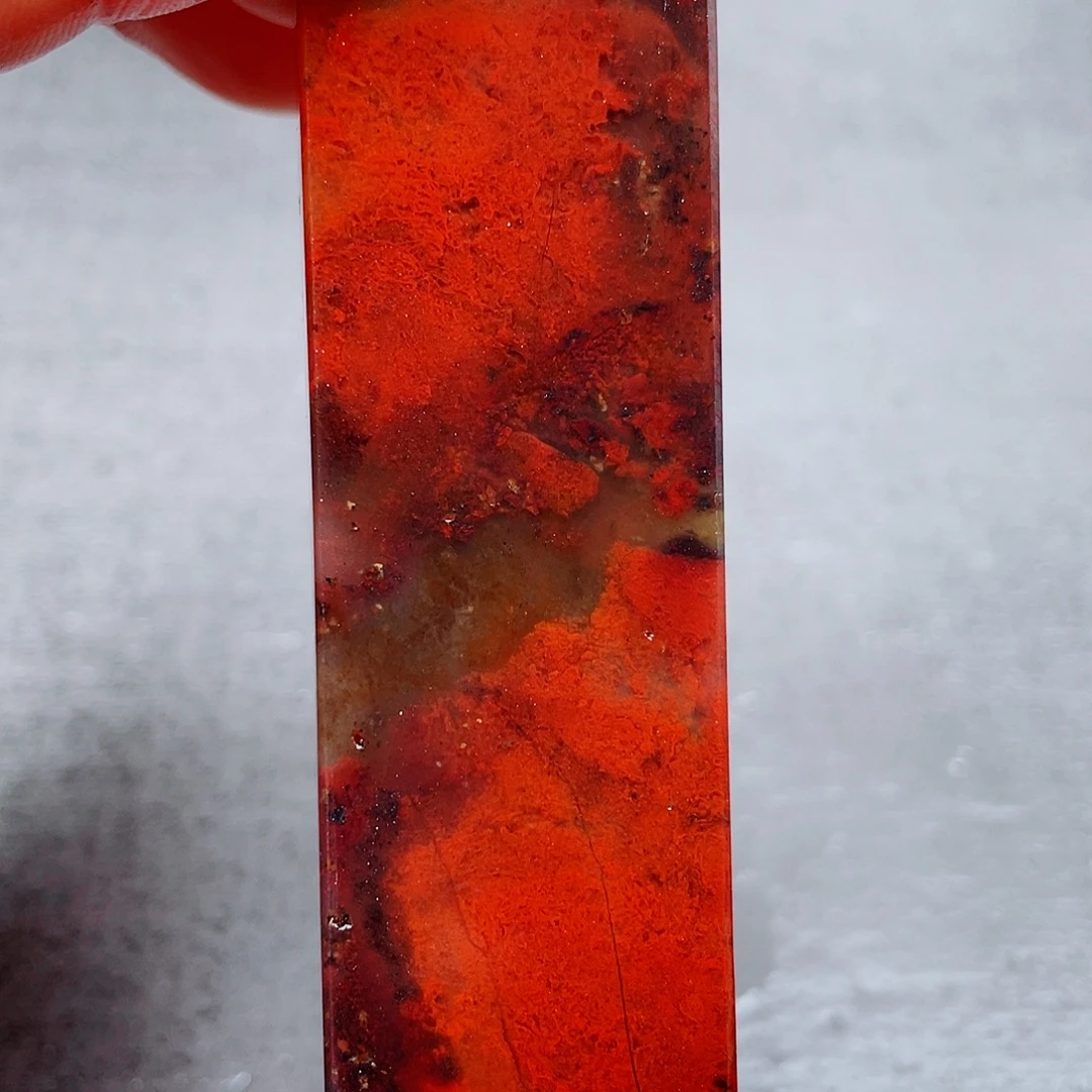 玉桂林鸡血玉印章镇尺