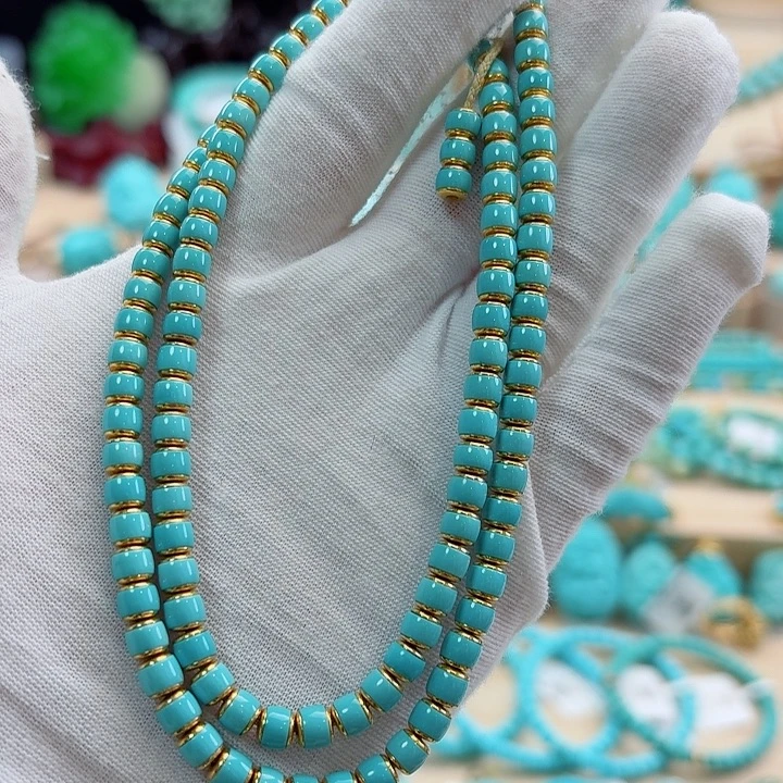 绿松石18K金镶嵌珠宝奇石5