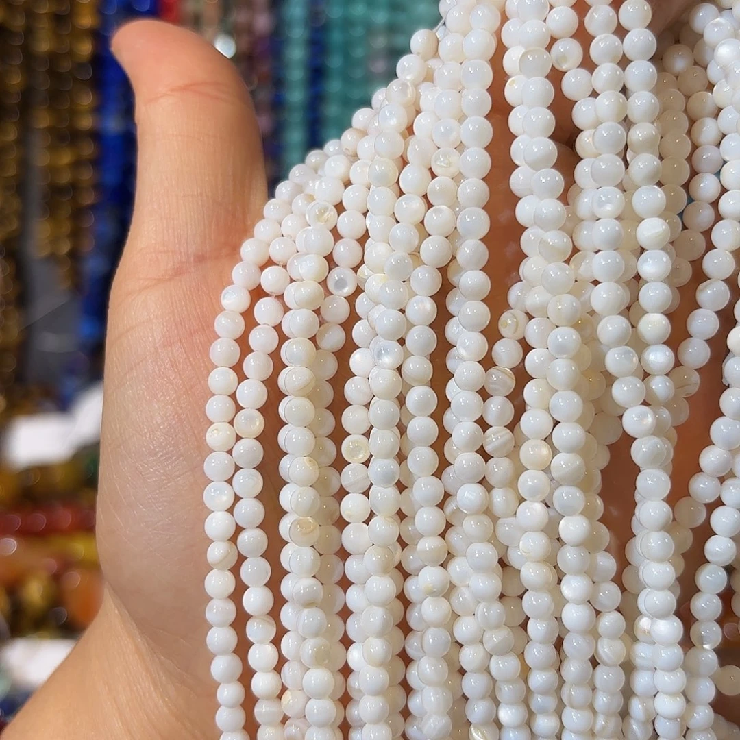 玛瑙/玉髓银S925镀金镶嵌珠宝半成品4mm3条