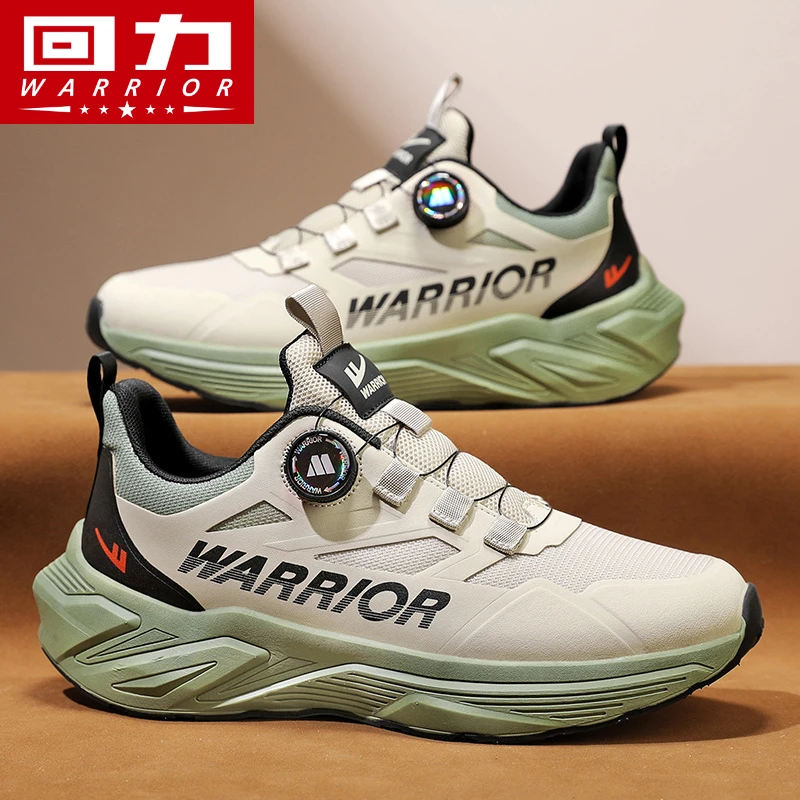 回力男鞋旋钮运动鞋男士春季网面透气登山跑步老爹休闲ins潮夏季