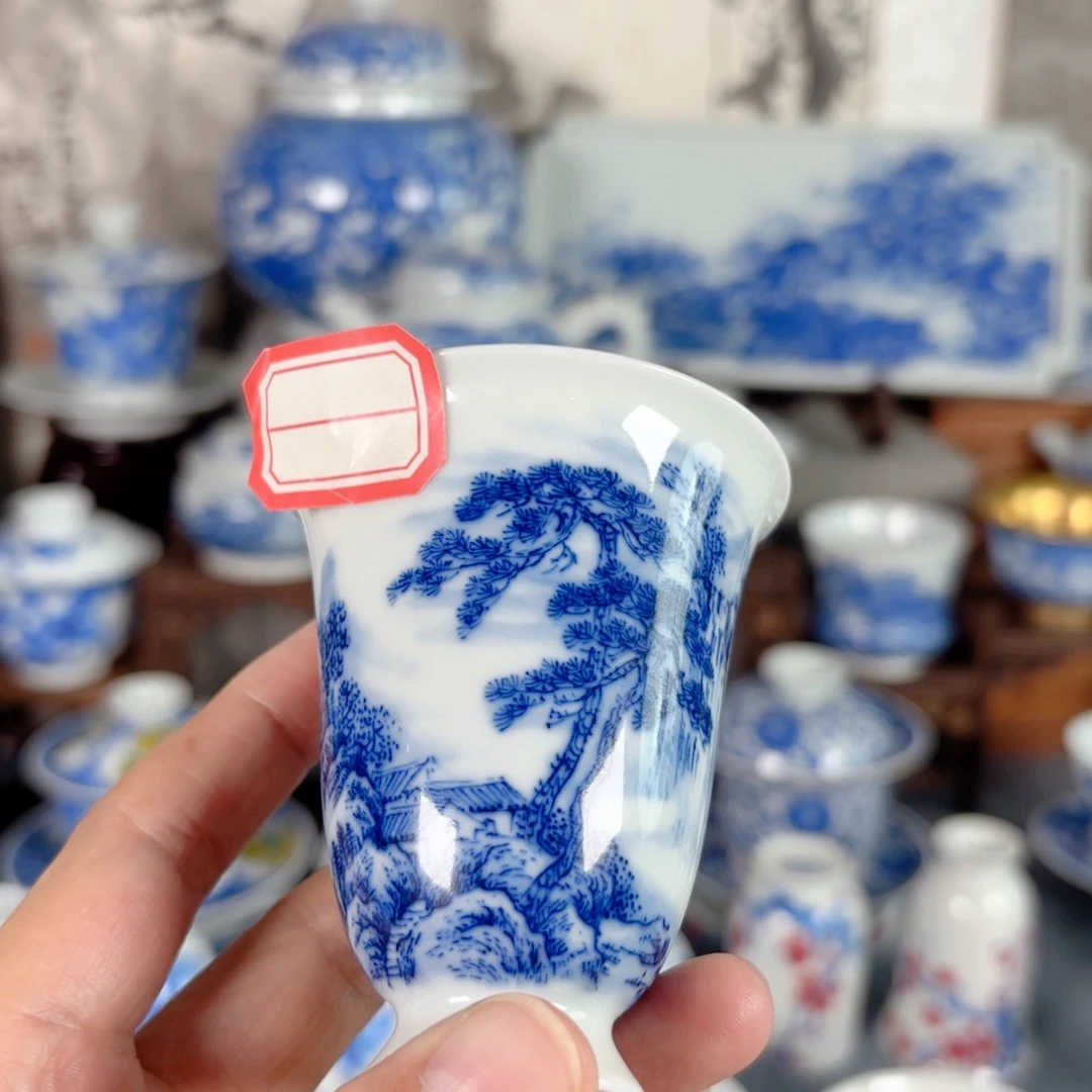 爱***韵青花瓷器手绘作品陶瓷杯