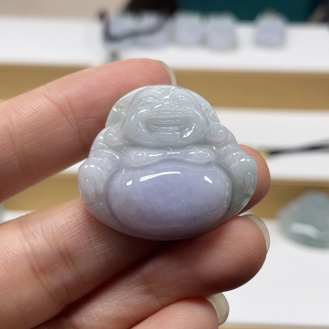 翡翠未镶嵌颈饰天然翡翠佛公吊坠一件53号