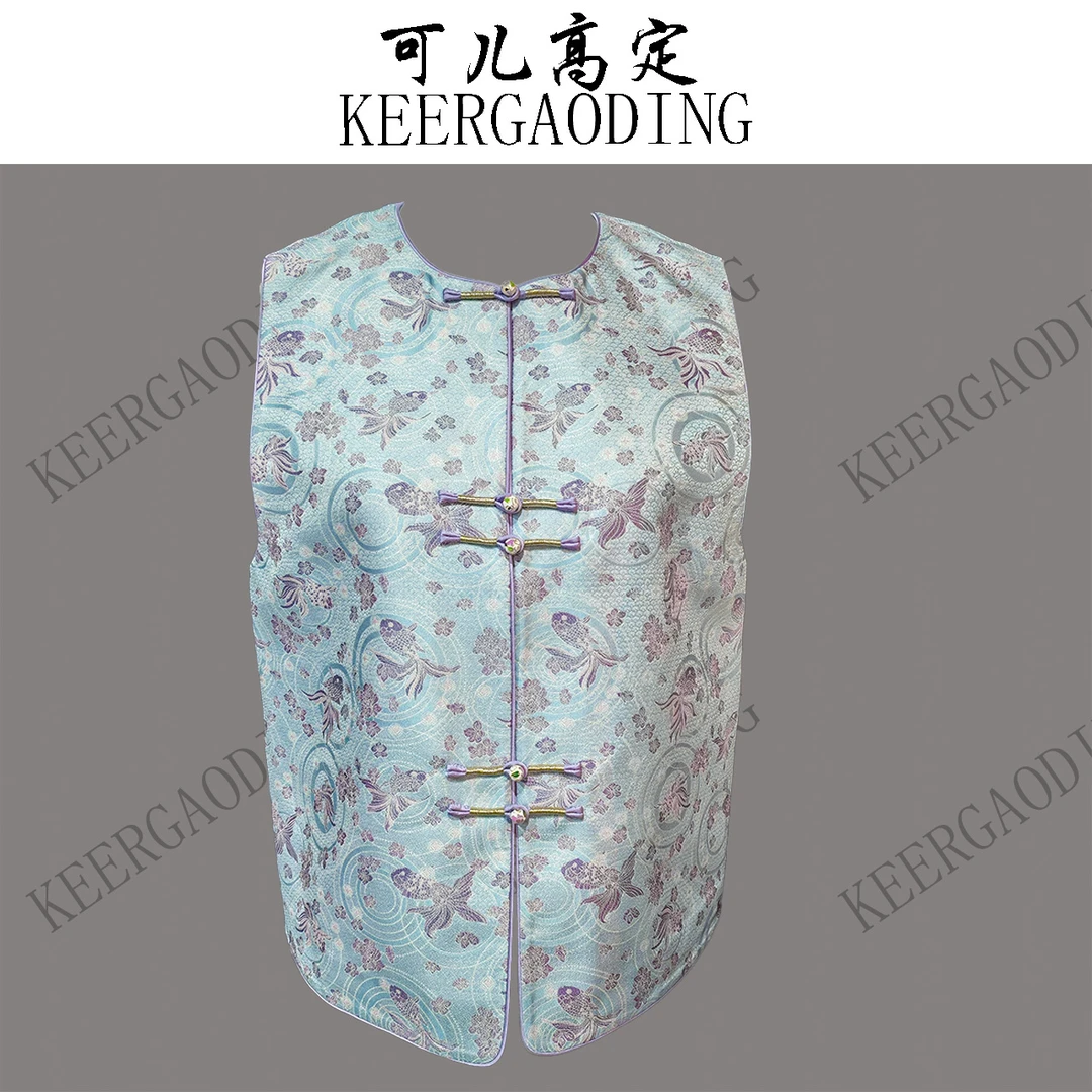 【可儿·高定】螺钿非遗宋锦高端新中式国风设计师款马甲3-J5687