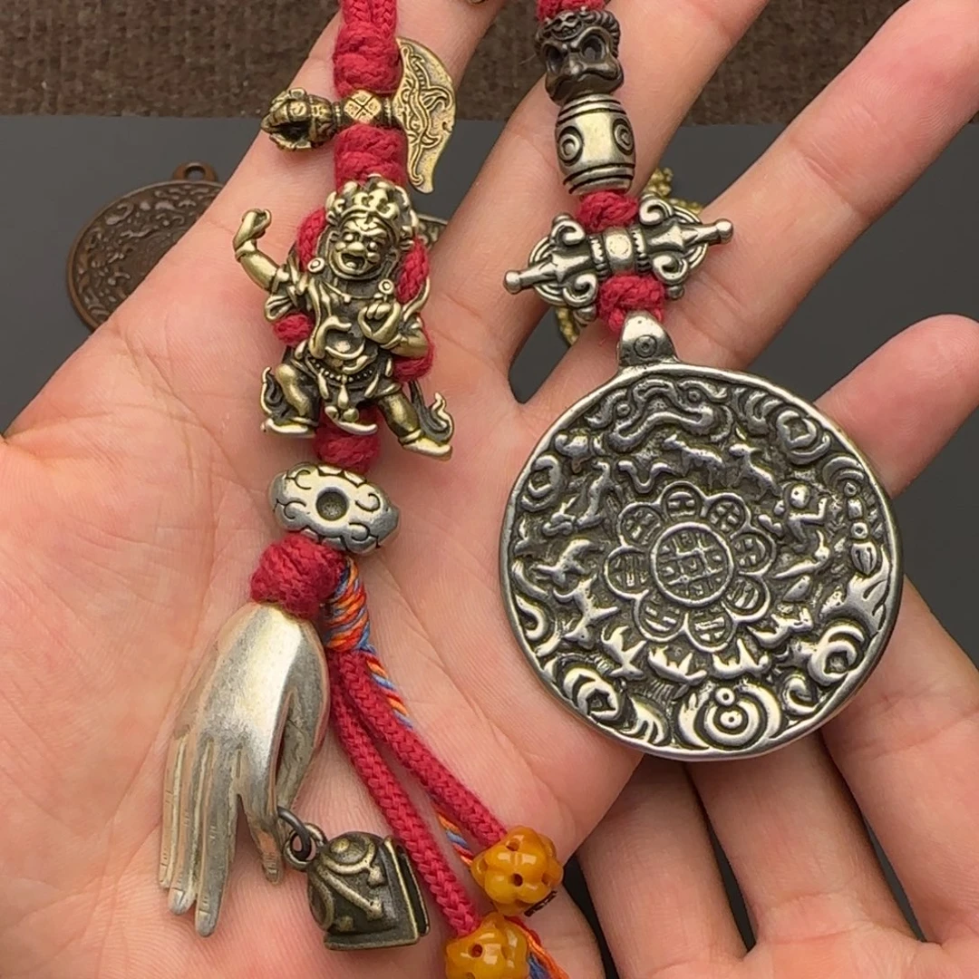 老铜九宫牌吊坠喜欢的来