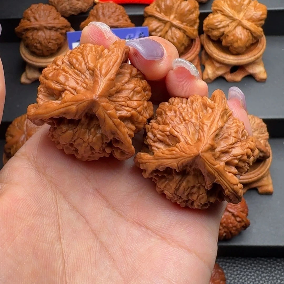 把件文玩核桃官帽三棱，全品，39