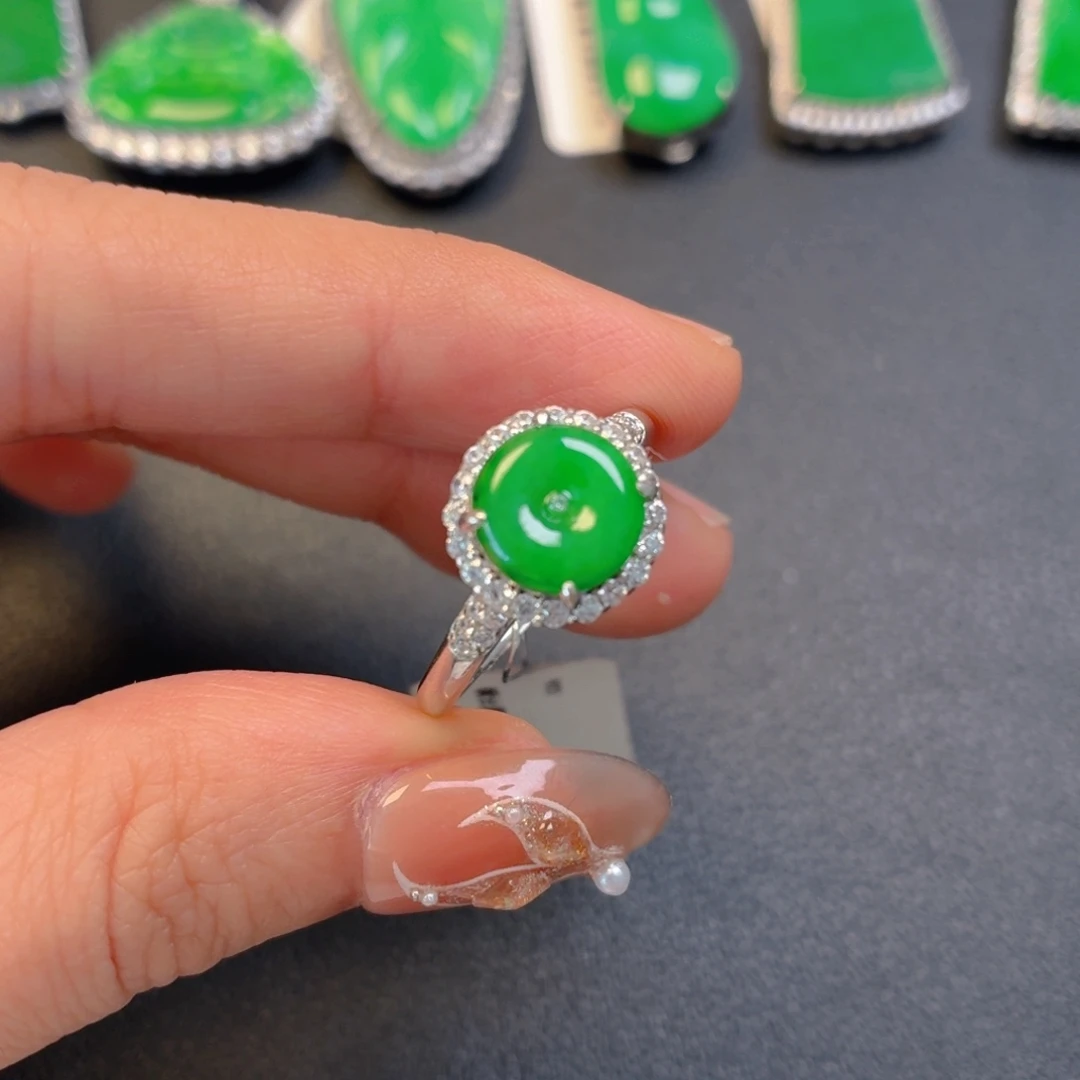 翡翠银S925镶嵌颈饰