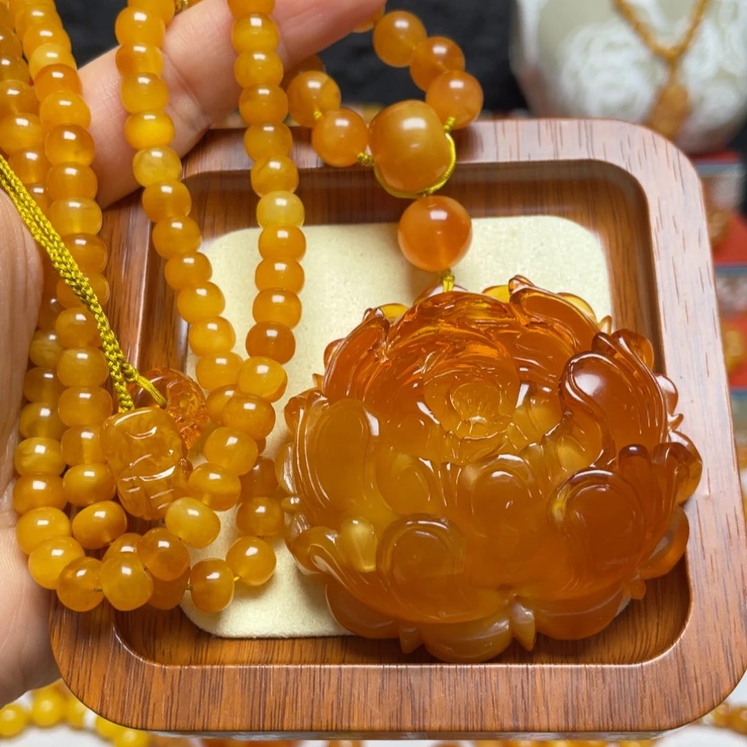 蜜蜡未镶嵌颈饰项链