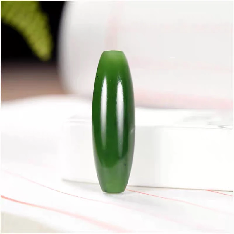【勒子8g】新疆和田玉菠菜绿碧玉精品男女款挂件吊坠