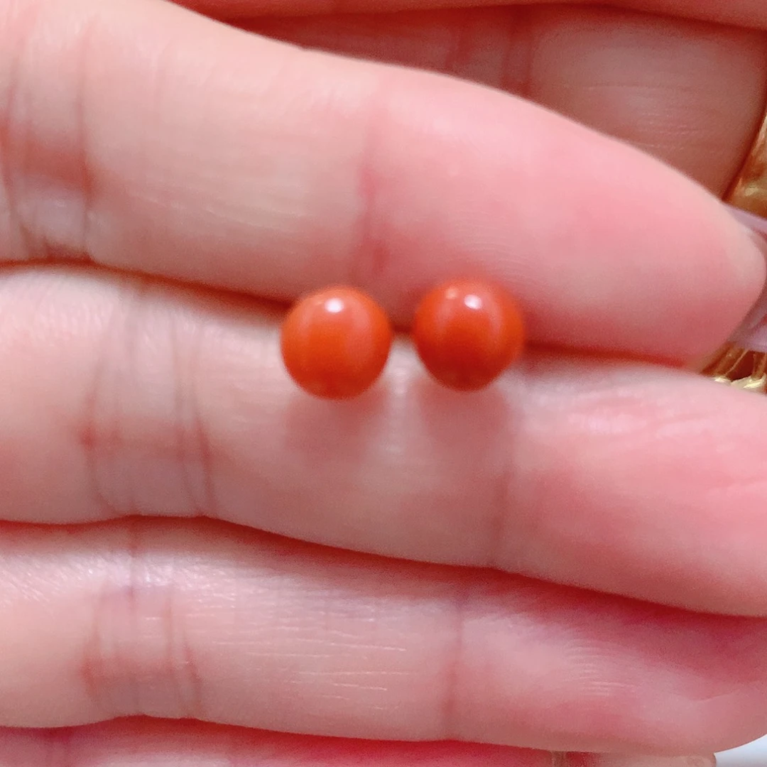 南红玛瑙耳钉银S925镶嵌