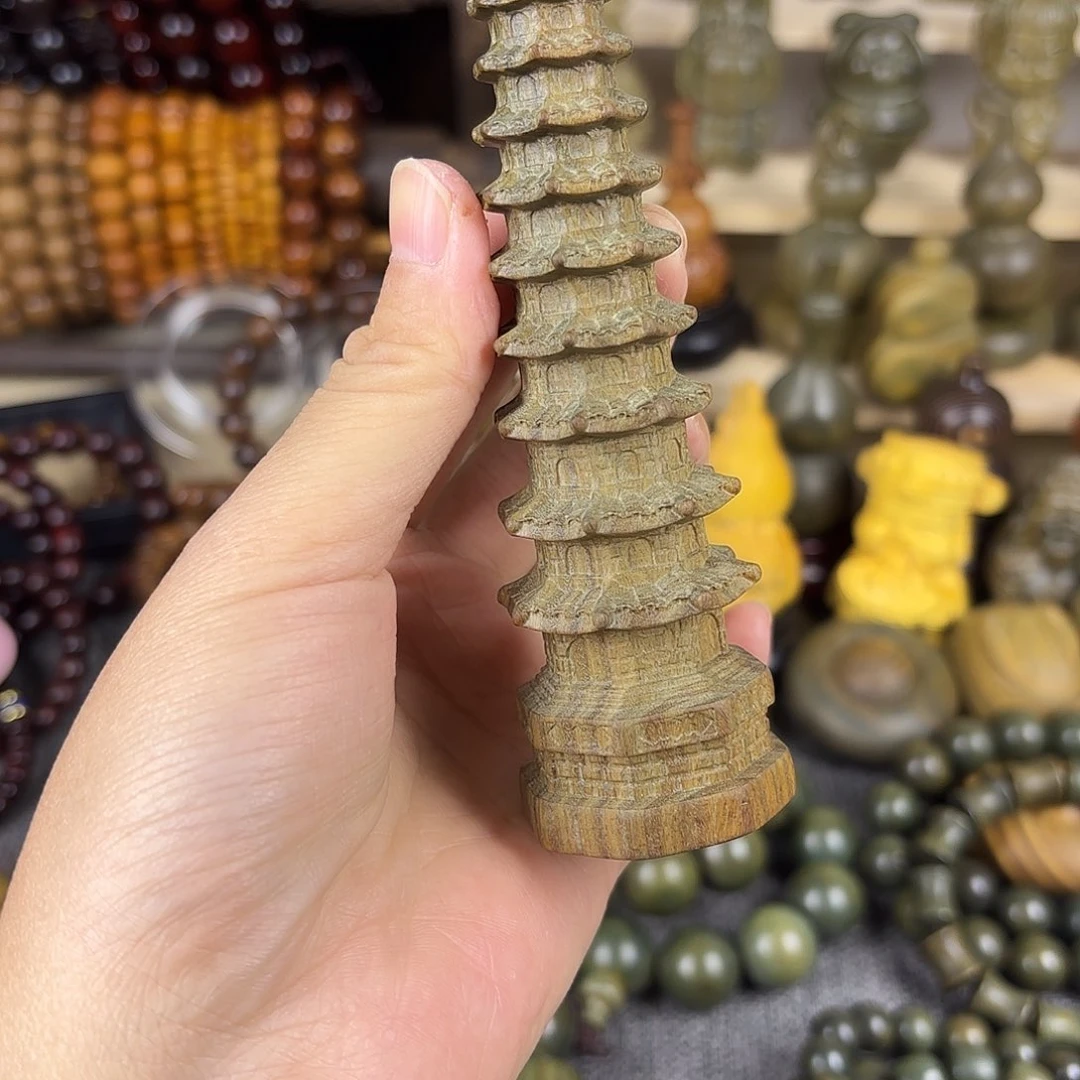 重**?绿檀木9层文昌塔