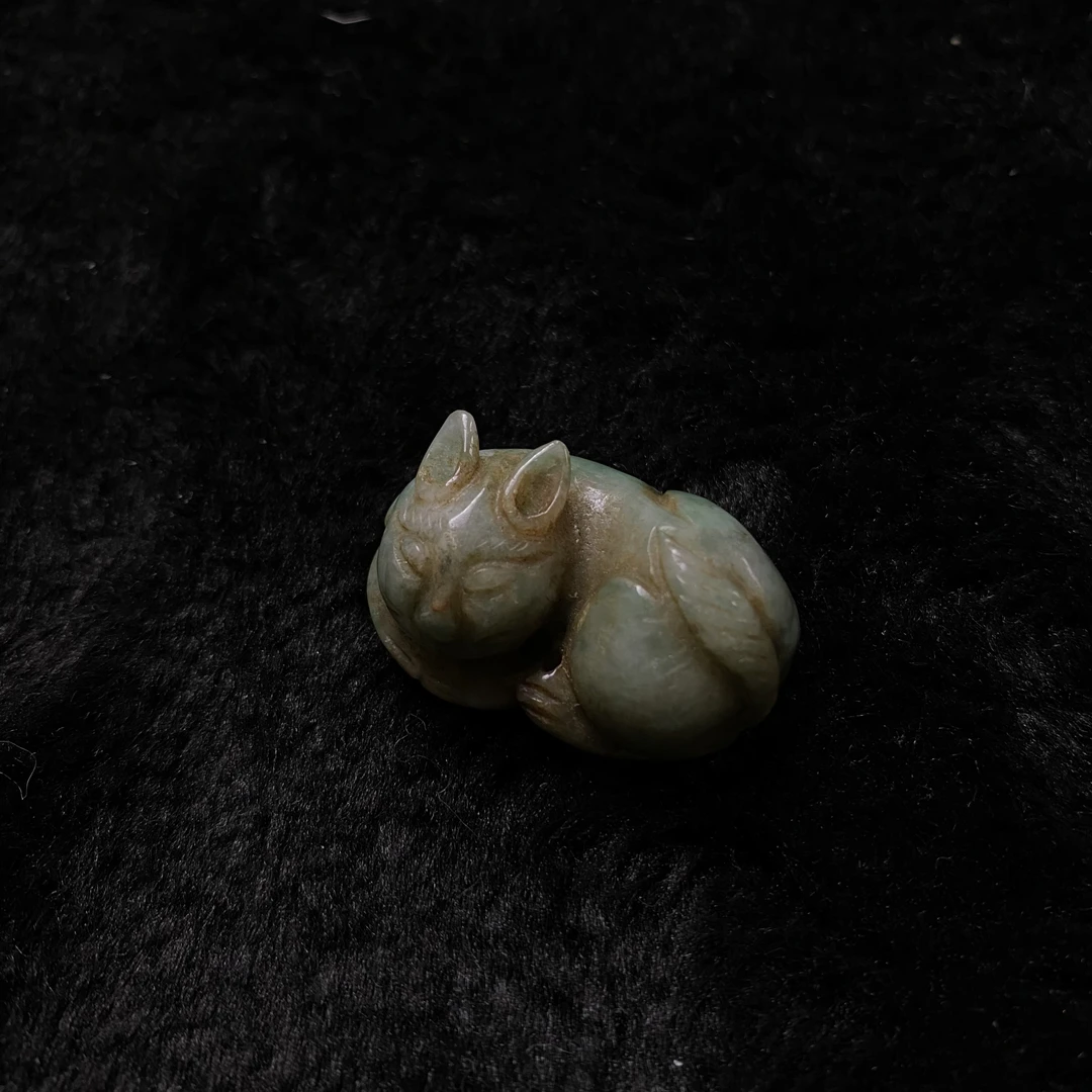 14k30清 翡翠獾吊坠