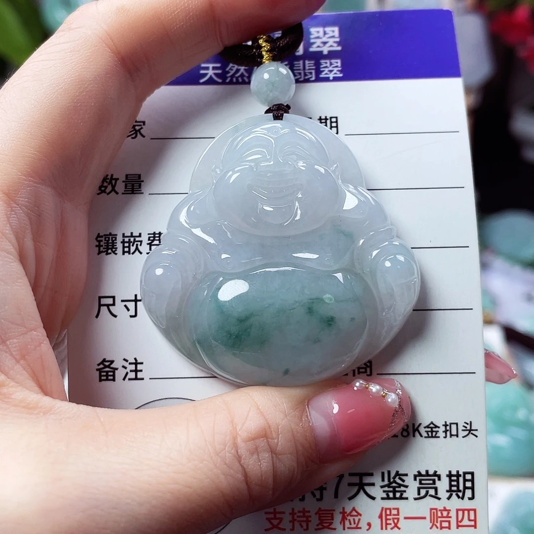 翡翠未镶嵌颈饰佛公61