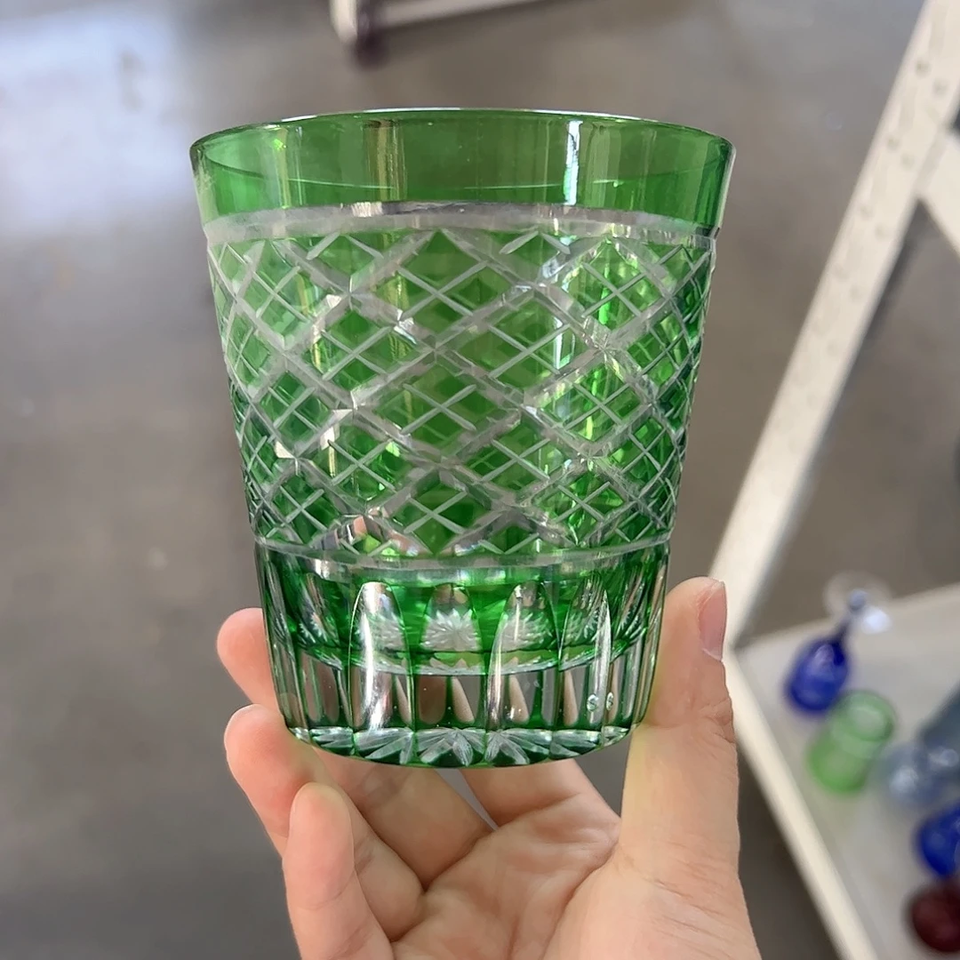 水晶玻璃高脚款微瑕一个