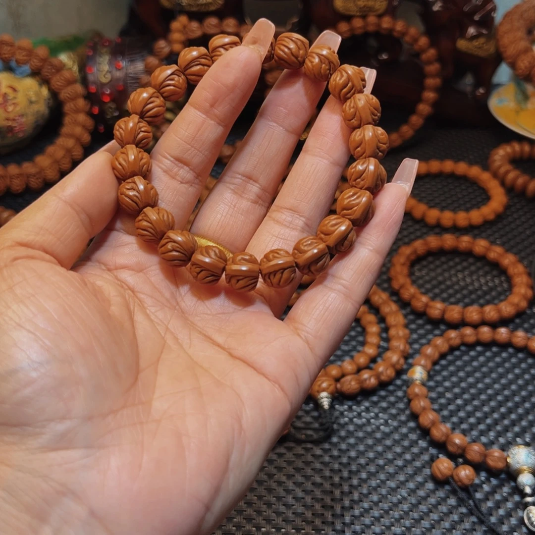 天***星手串桃核12顶级双脊龙单圈