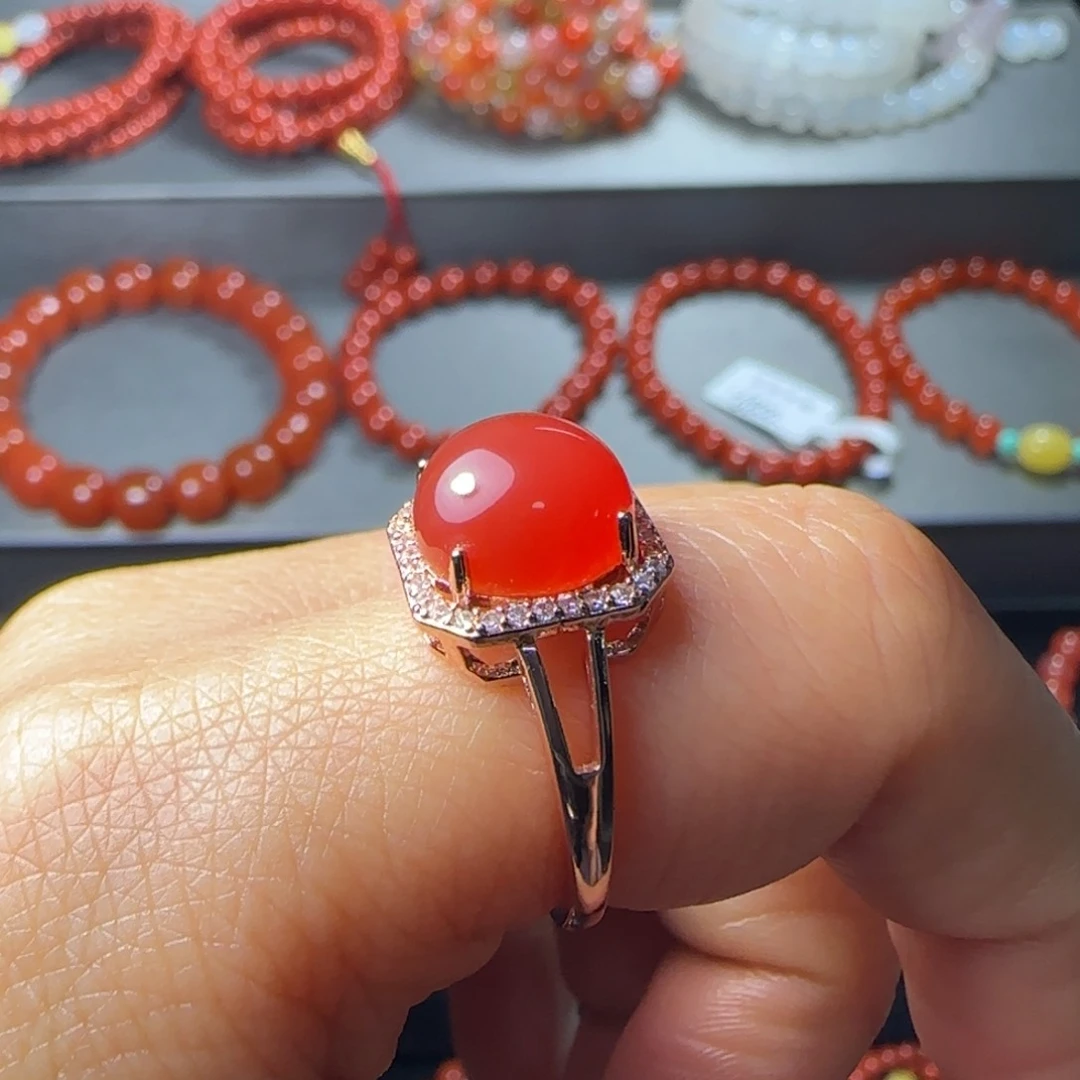 南红玛瑙珠宝奇石未镶嵌泽***轮