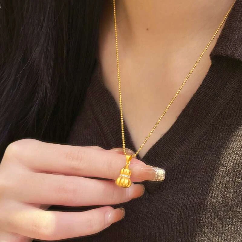 铜合金吊坠 点钻福禄南瓜葫芦吊坠 L017