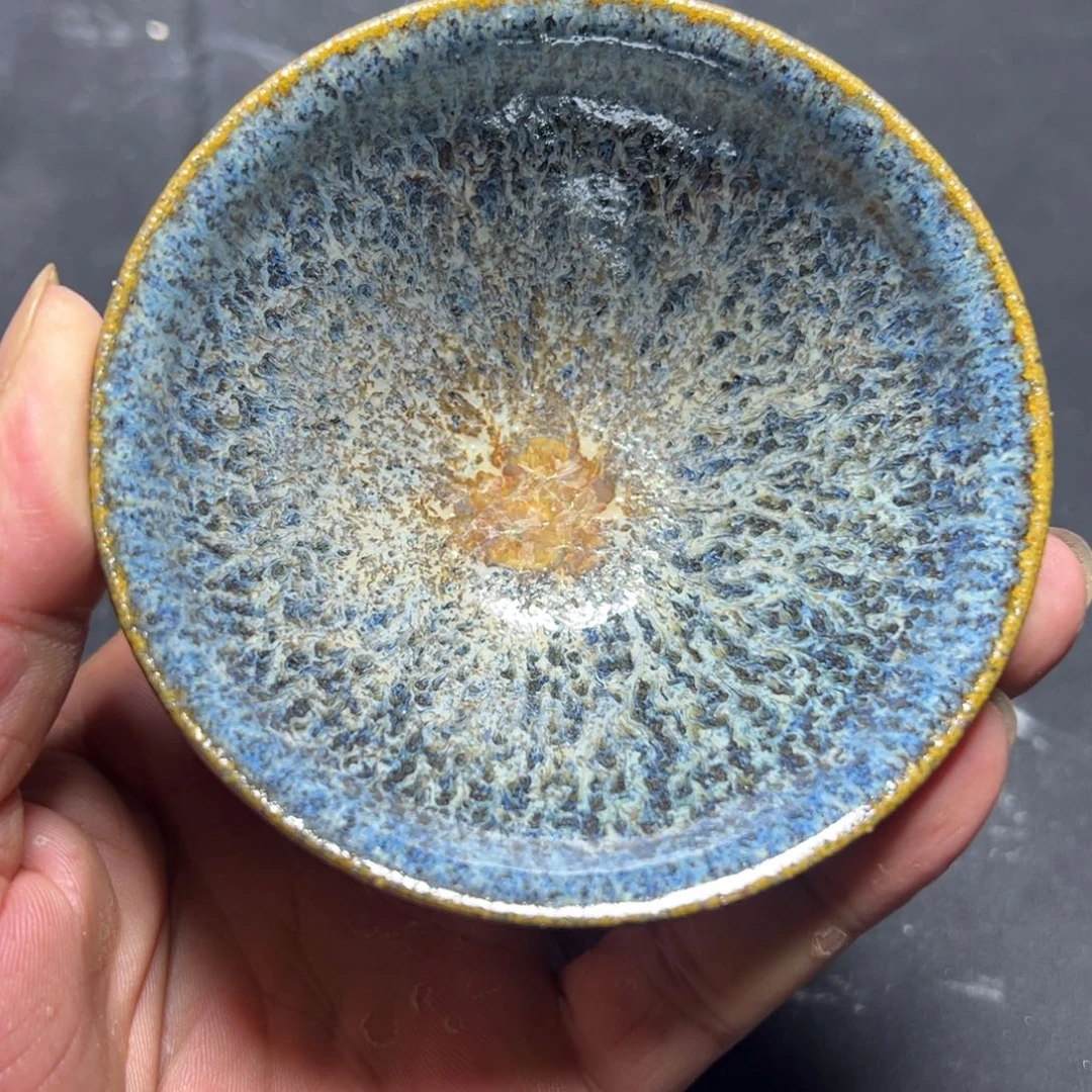 茶盏落灰烧建盏柴烧