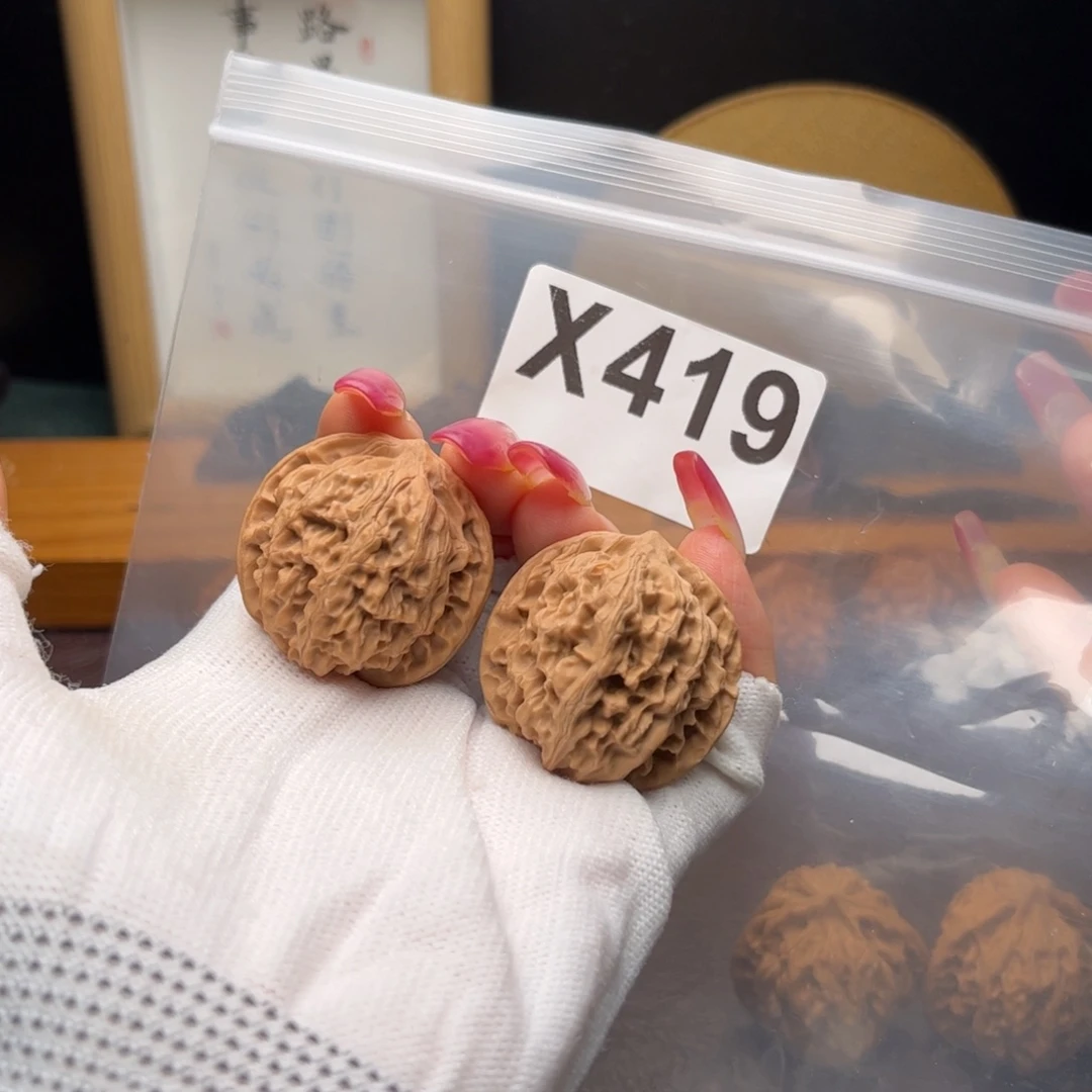 文玩核桃把件35左右女娲石x 419