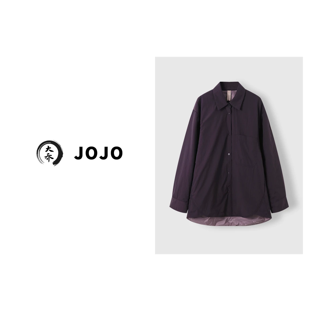 『大乔JoJo』【糯叽叽】慵懒风简约轻薄纯色百搭翻领宽松外套