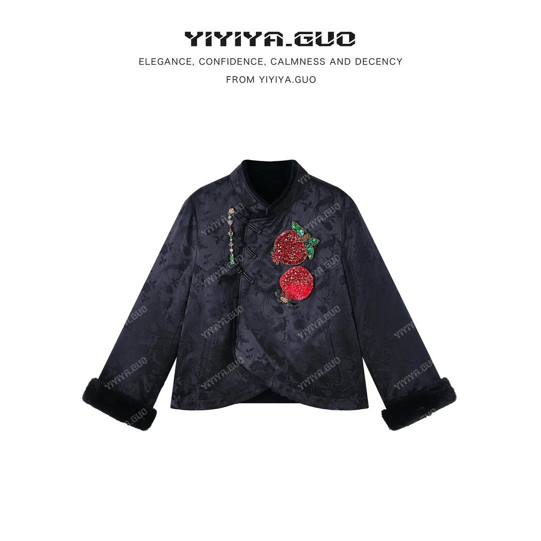yiyiya.Guo艺艺吖【石榴运转】新中式中国风斜襟外套090156SS52