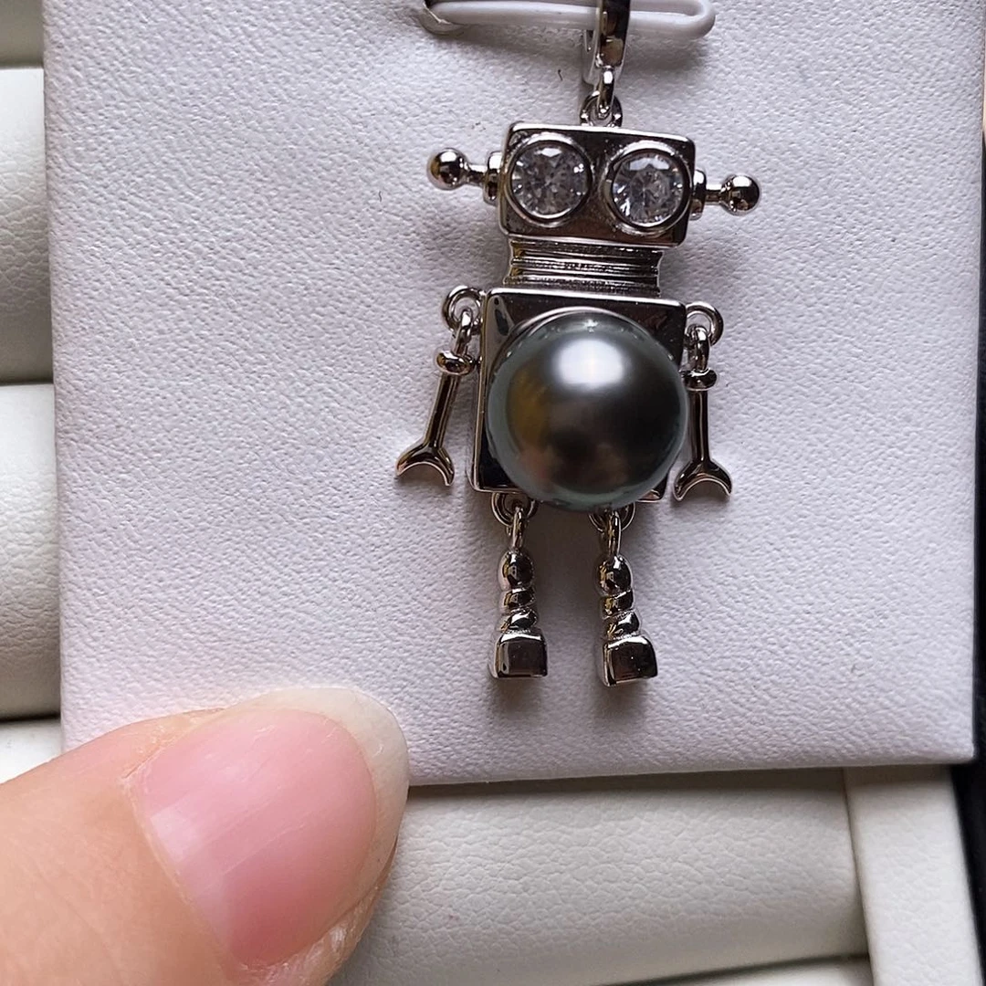 喜***妹海水珍珠颈饰银S925镶嵌