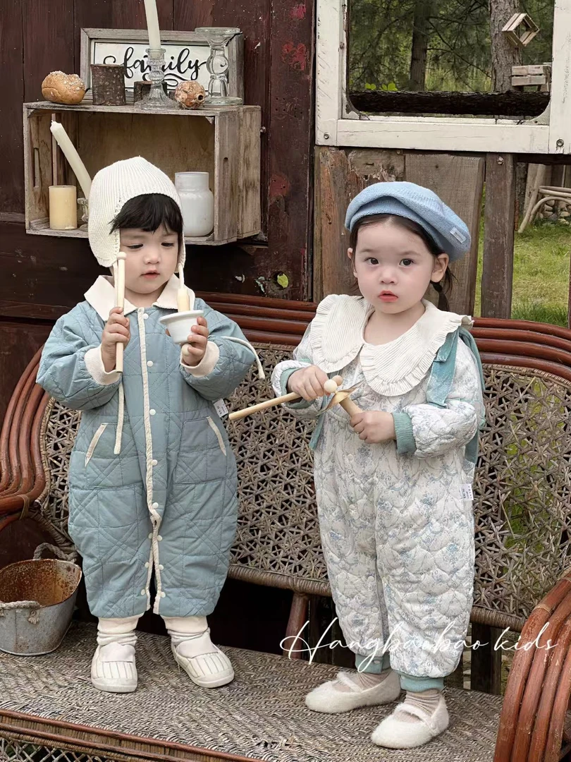 新春上新【按编码拍】宝宝春款薄棉时尚洋气韩系套装